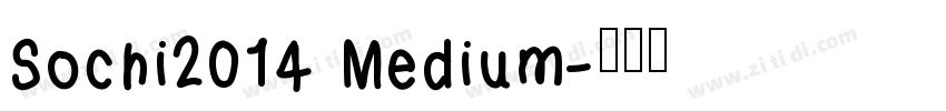Sochi2014 Medium字体转换